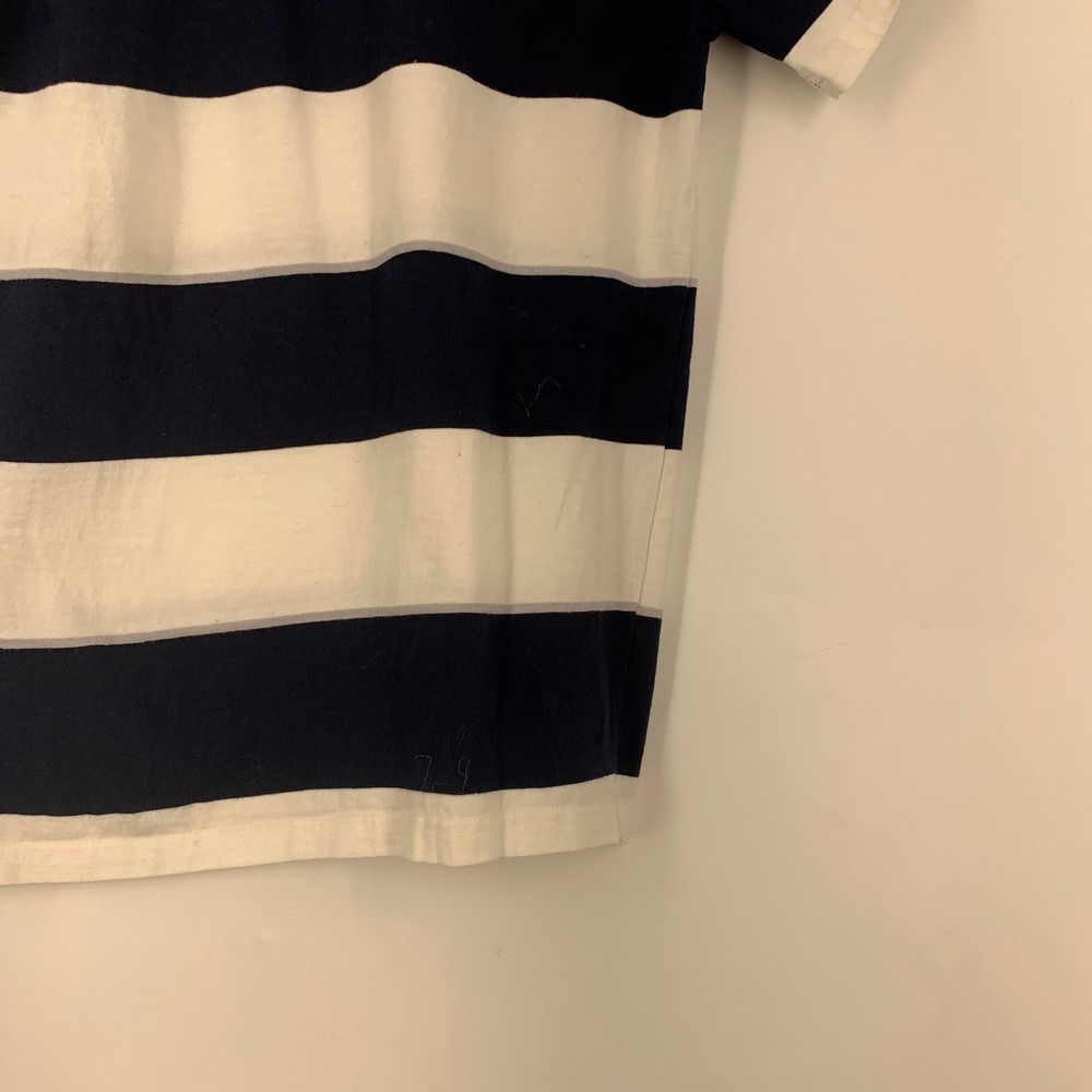 DC Shoes Kids Navy Blue White Striped Short Sleeve Pocket T-Shirt Skate Size 12 - Picture 8 of 12